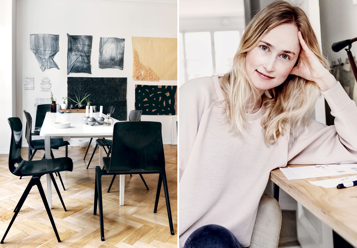 Åsa Stenerhags lejlighed i Stockholm med smukke jordfarver