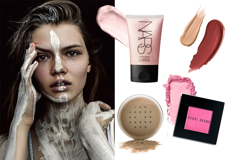 Flydende eller fast makeup